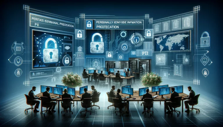 DALL·E 2024-05-19 19.07.34 - A landscape digital artwork for a blog article depicting the concept of PII (Personally Identifiable Information) protection in cybersecurity